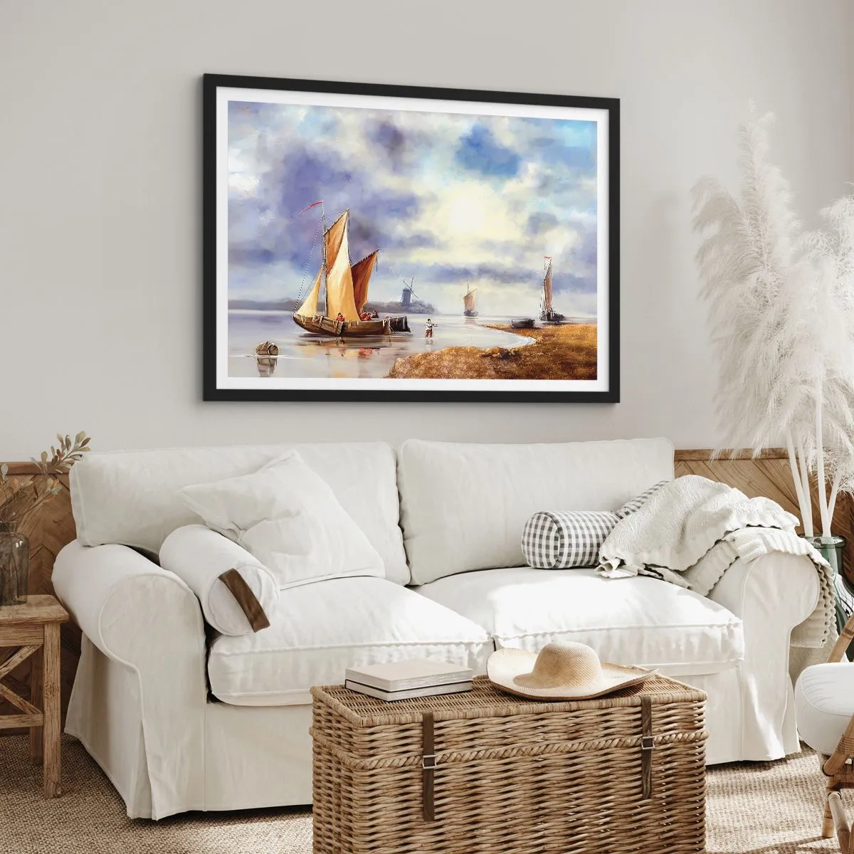 Plakát v černém rámu - Návrat námořníků - 100x70 cm