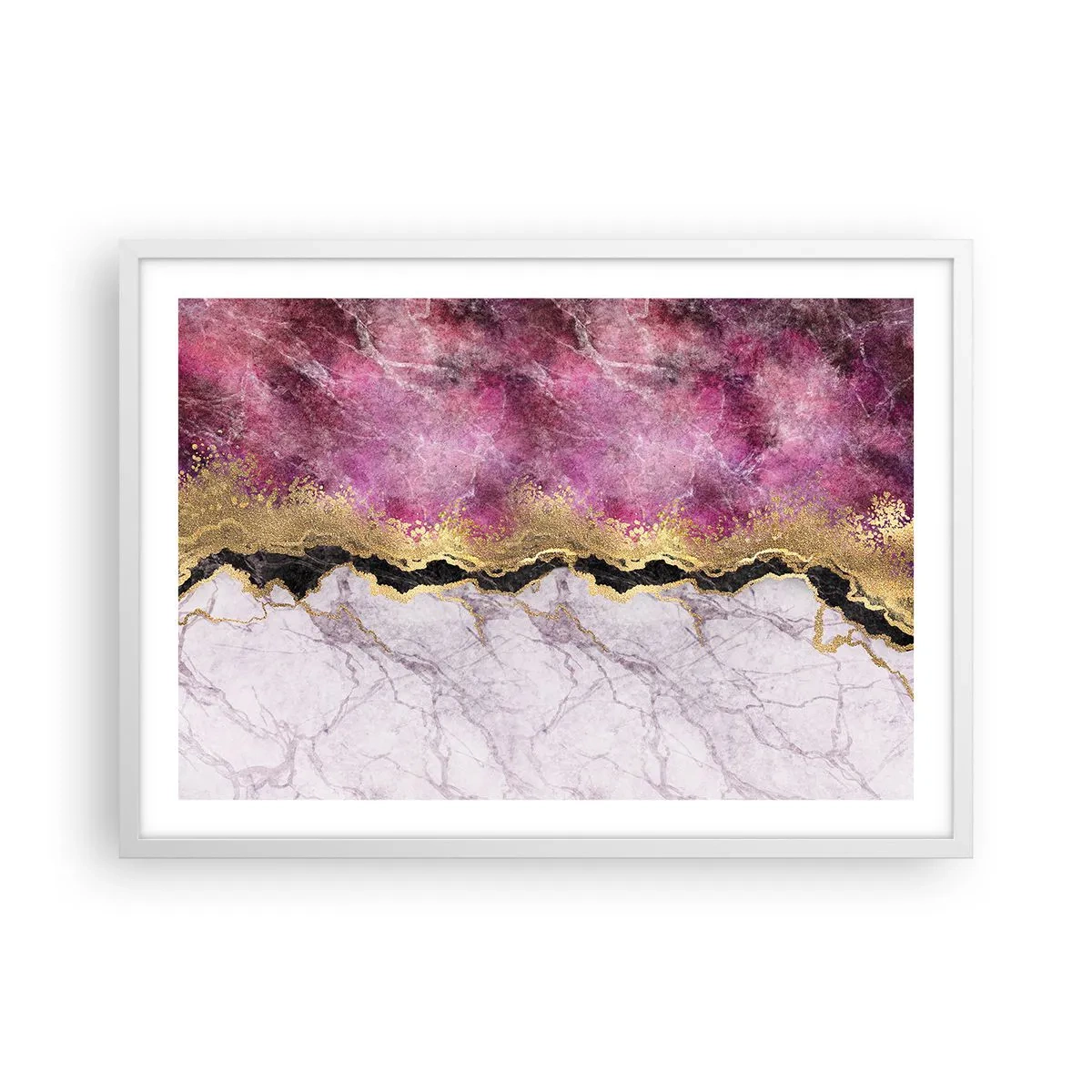 Plakát v bílém rámu - Na hranici - 70x50 cm