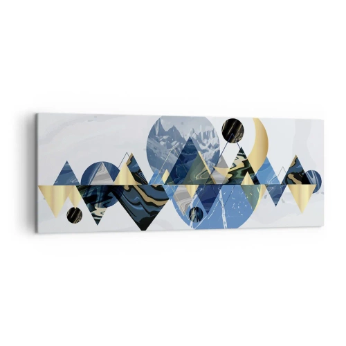 Obraz na plátně - Geometrická krajina - 140x50 cm