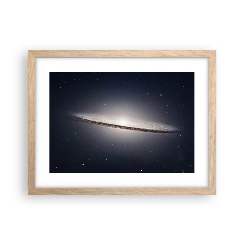 Plakát v rámu světlý dub - Kdysi dávno, v jedné vzdálené galaxii… - 40x30 cm