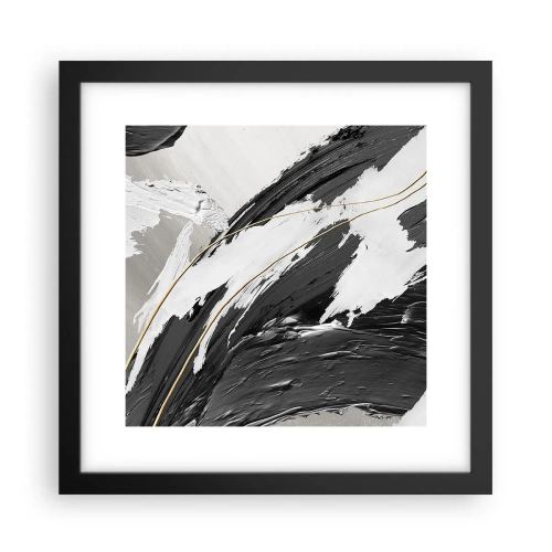 Plakát v černém rámu - Velkorysá abstrakce - 30x30 cm