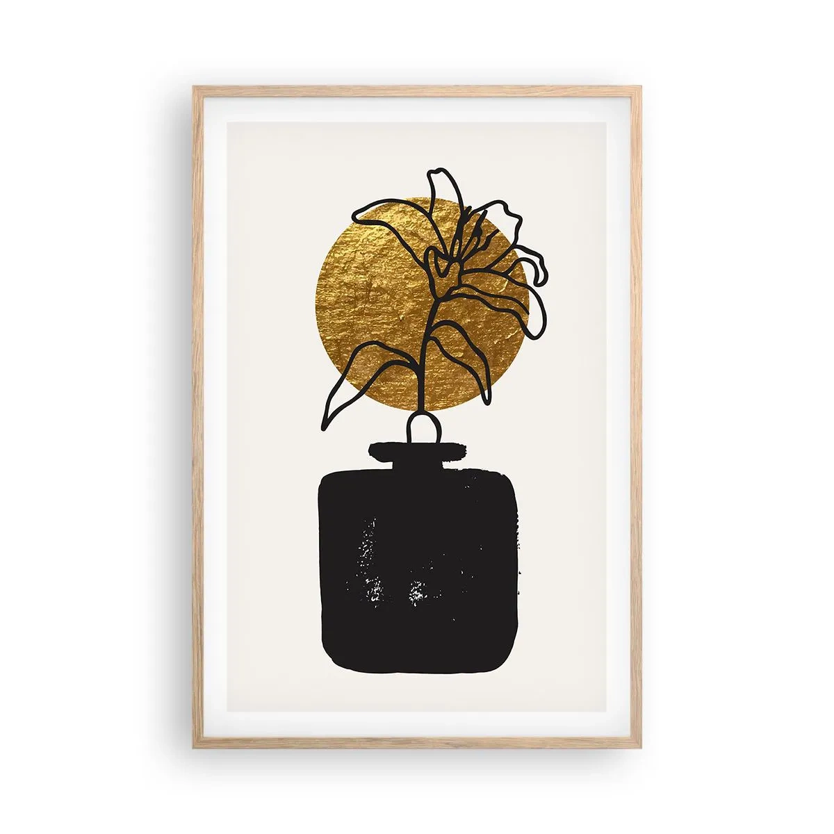 Plakát v rámu světlý dub - Krása, která má cenu zlata - 61x91 cm