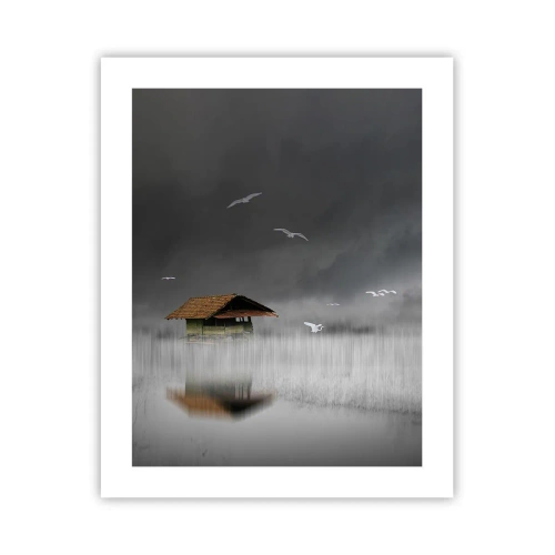 Plakát - Úkryt před deštěm - 40x50 cm