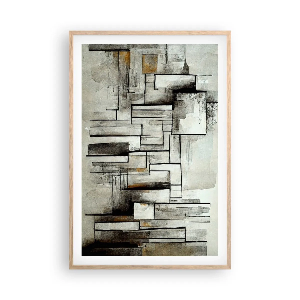 Plakát v rámu světlý dub - Síla jednoduchosti - 61x91 cm