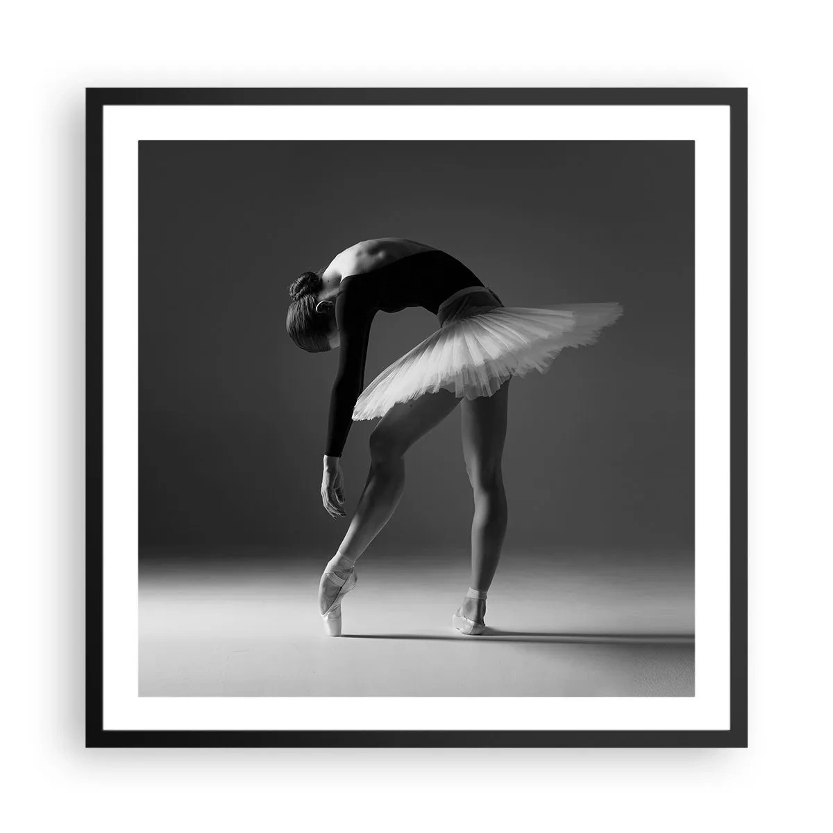 Plakát v černém rámu - Bella ballerina - 60x60 cm