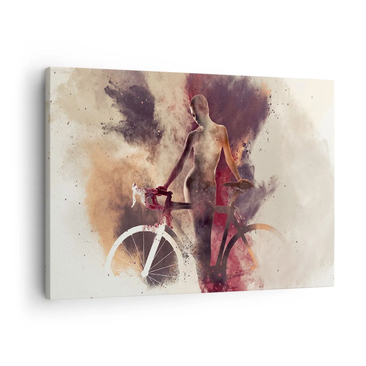 Obraz na plátně - Cyklistická duše v mramorových tvarech - 70x50 cm