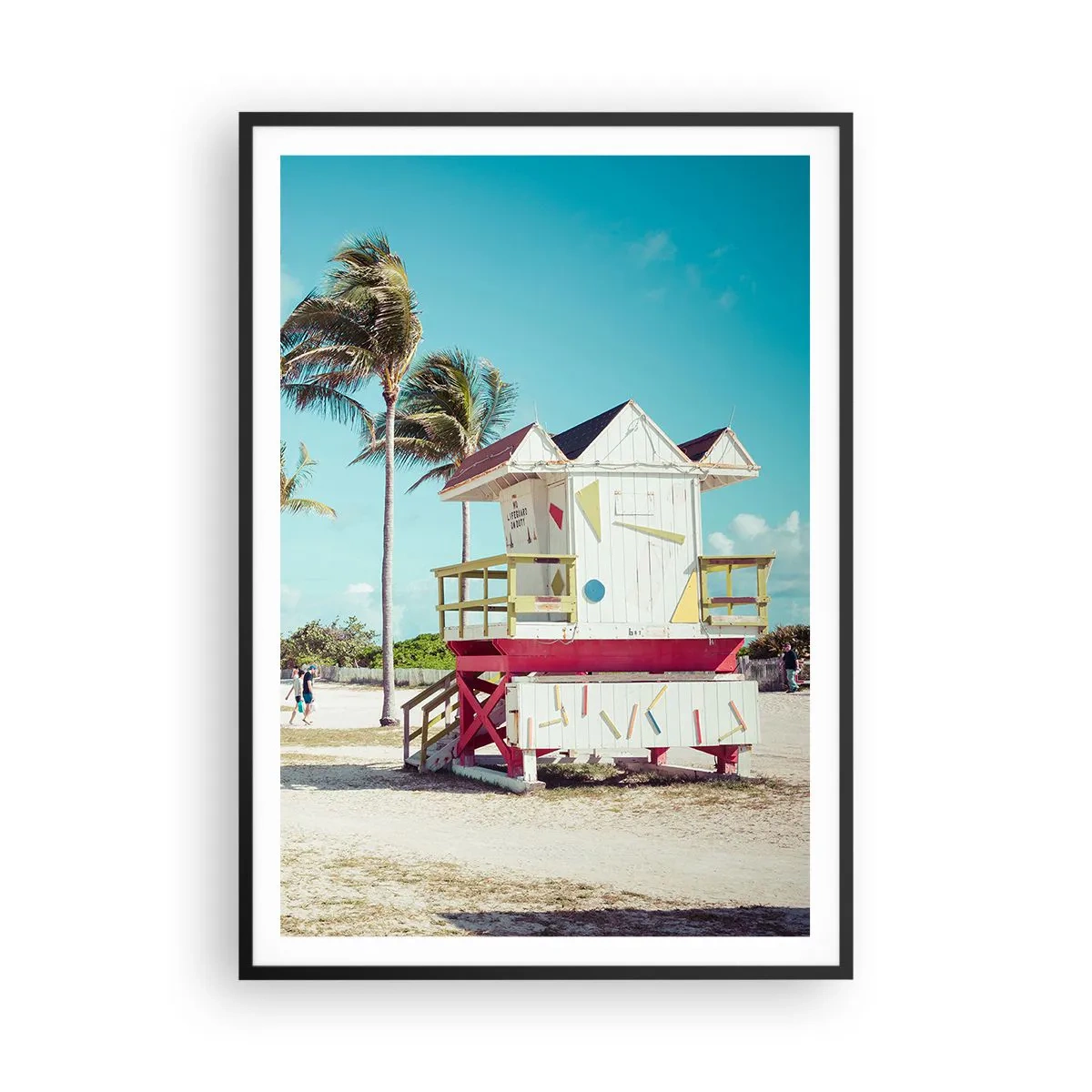 Plakát v černém rámu - Čeká tě krásný den - 70x100 cm