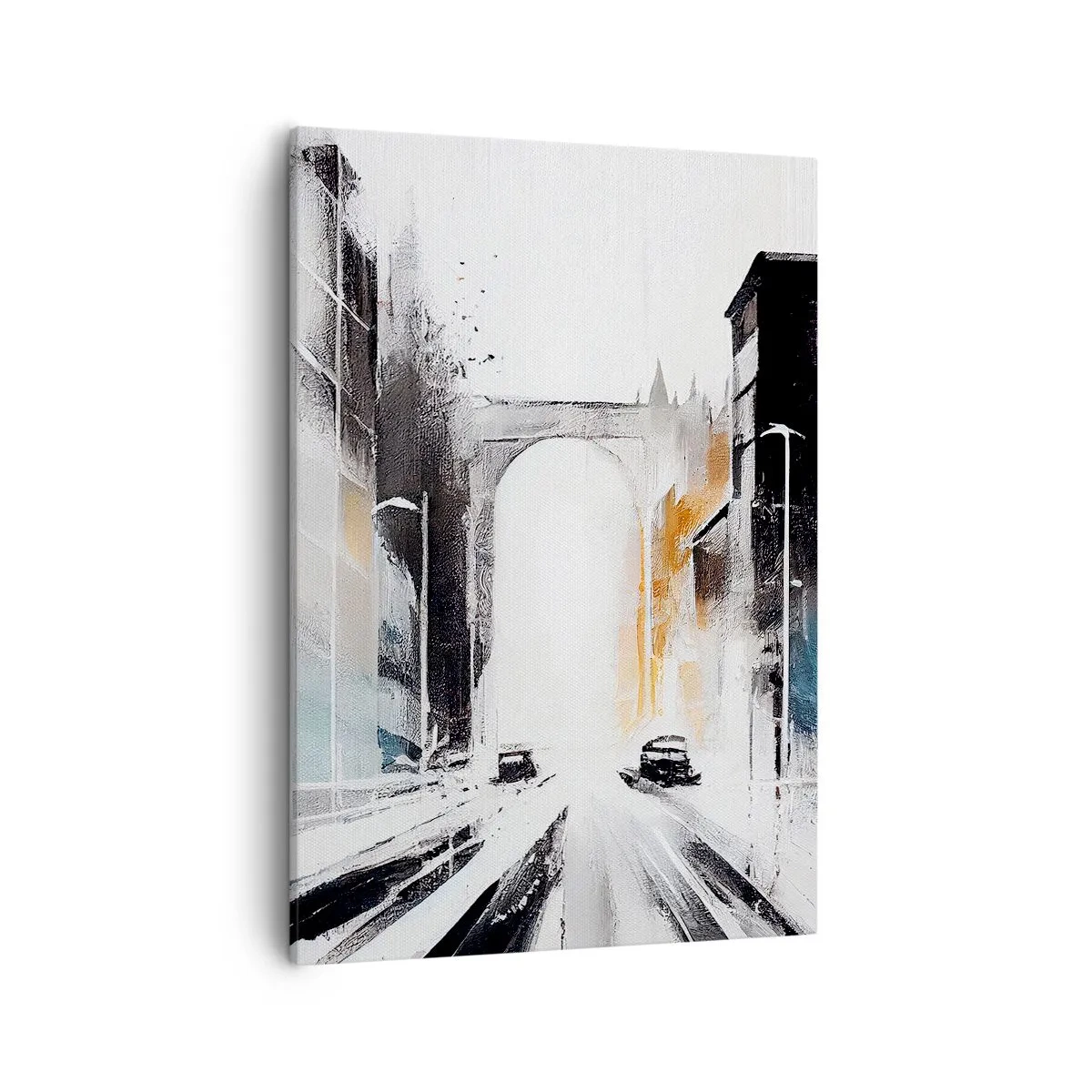 Obraz na plátně - Studie města: architektura a pohyb - 50x70 cm