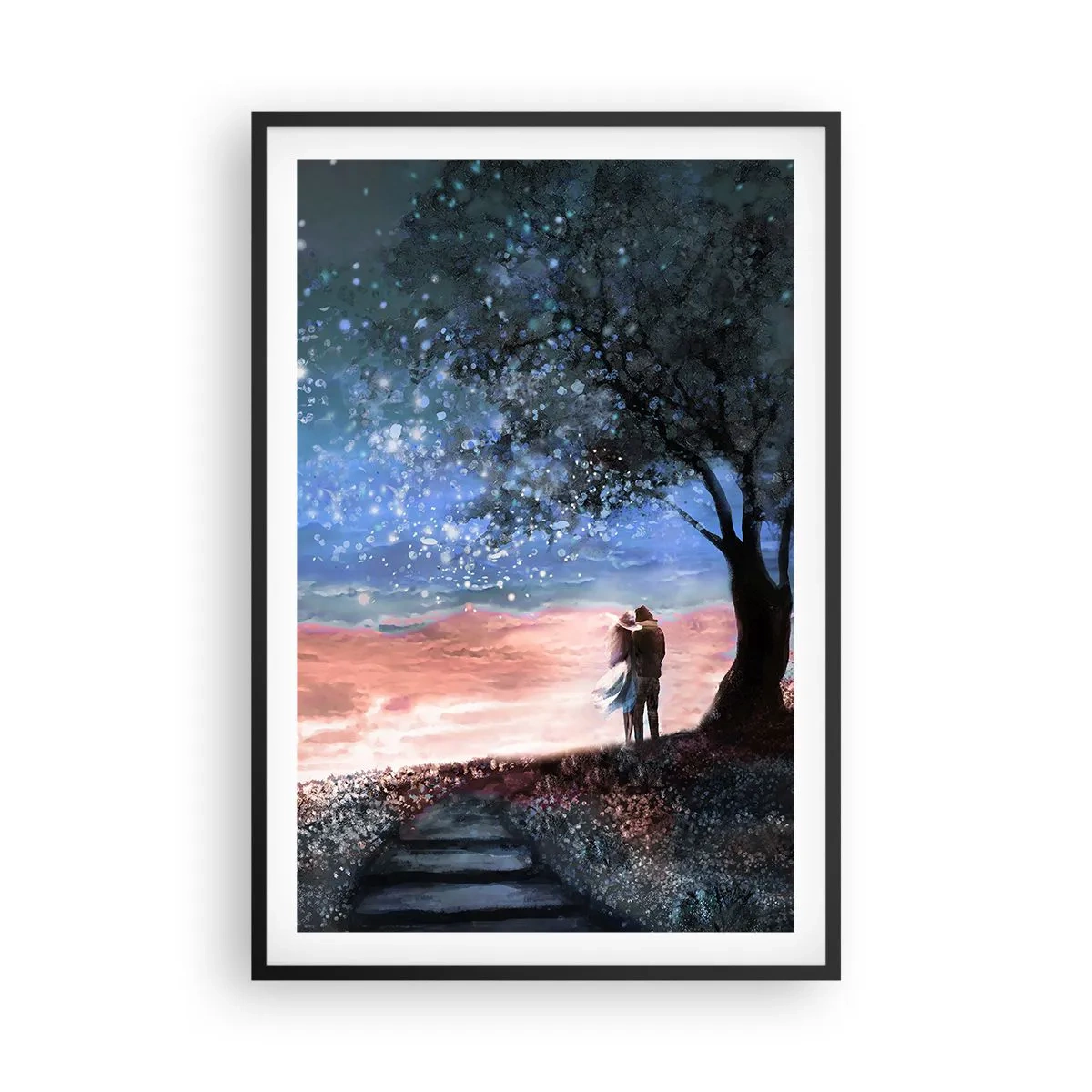 Plakát v černém rámu - Hvězdicovité představení - 61x91 cm