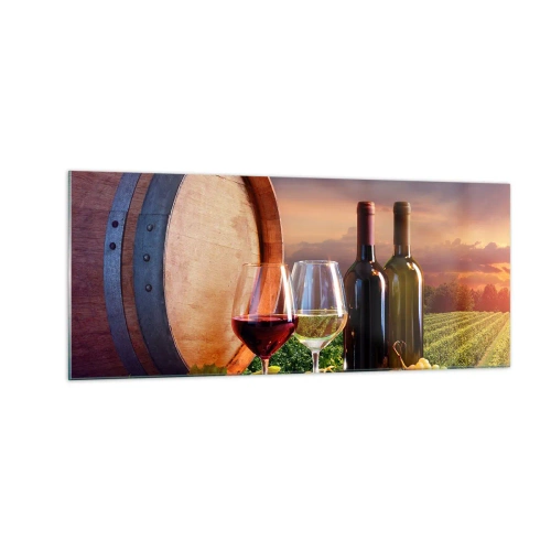 Obraz na skle - Tady má život chuť - 100x40 cm