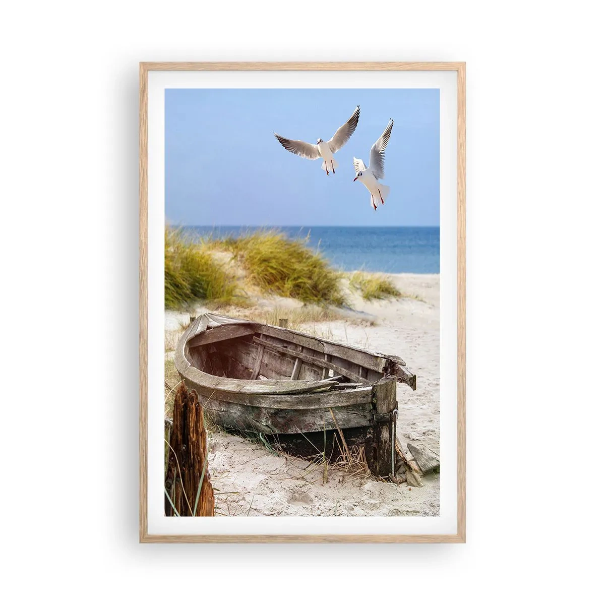 Plakát v rámu světlý dub - Větrem ozářené - 61x91 cm