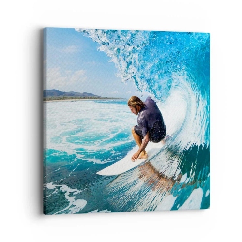Obraz na plátně - Tančící s vlnami - 40x40 cm