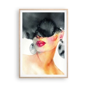 Plakát v rámu světlý dub - Tajemství elegance - 70x100 cm