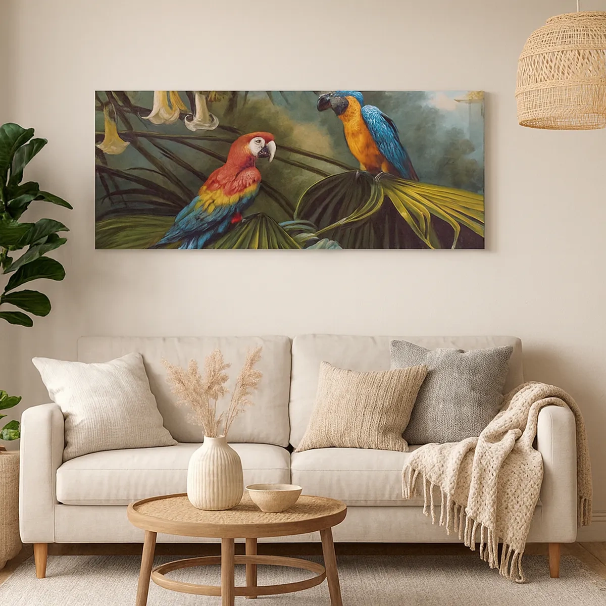 Obraz na plátně - Romantismus v tropech - 30x30 cm