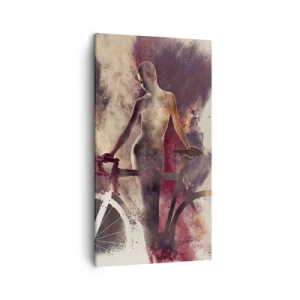 Obraz na plátně - Cyklistická duše v mramorových tvarech - 45x80 cm