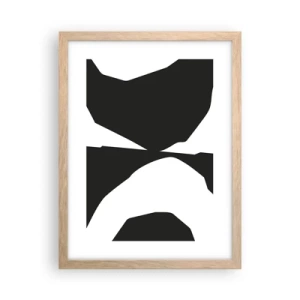 Plakát v rámu světlý dub - Positive-negative - 30x40 cm