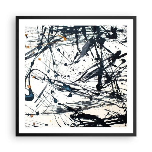 Plakát v černém rámu - Expresionistická abstrakce - 60x60 cm