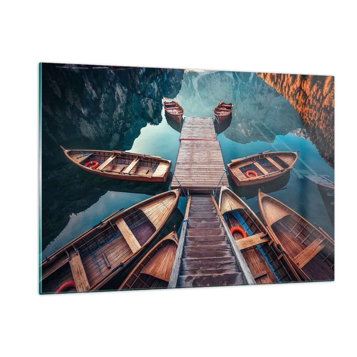 Obraz na skle - Čekám v přístavu - 120x80 cm