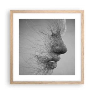 Plakát v rámu světlý dub - Duch větru - 40x40 cm