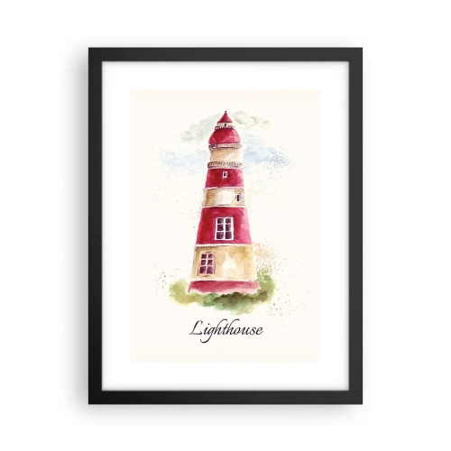 Plakát v černém rámu - Tady je vždy počasí - 30x40 cm