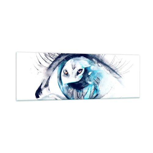 Obraz na skle - Z očí do očí s divočinou - 90x30 cm