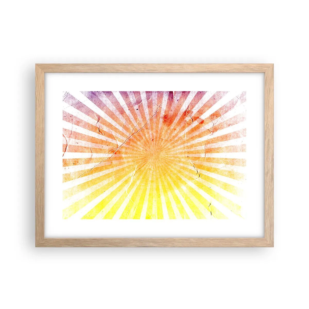 Plakát v rámu světlý dub - Východy a západy - 40x30 cm