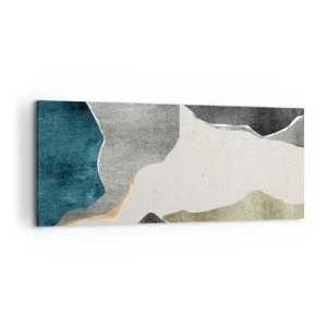 Obraz na plátně - Mozaiková kompozice se zlatou nití - 120x50 cm