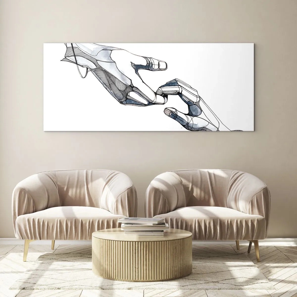 Obraz na skle - Dobré gesto - 120x50 cm