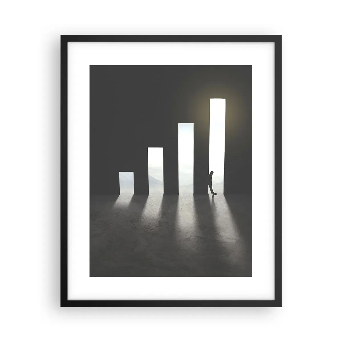 Plakát v černém rámu - Úspěch – imprese - 40x50 cm