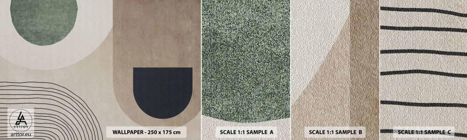 Vzor Fototapety Samolepicí Deluxe Sticker - Něžnost oválu - Minimalismus, Kus, Abstrakce - 100x30 cm