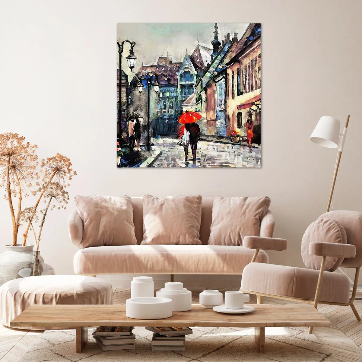 Obraz na plátně - Déšť pro dva - 60x60 cm