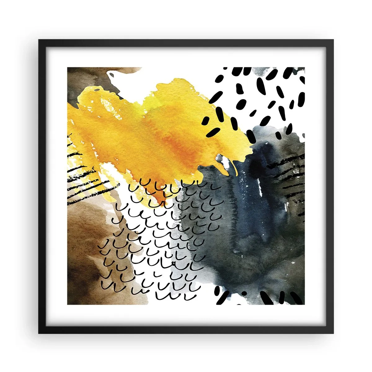 Plakát v černém rámu - Setkání živlů - 50x50 cm