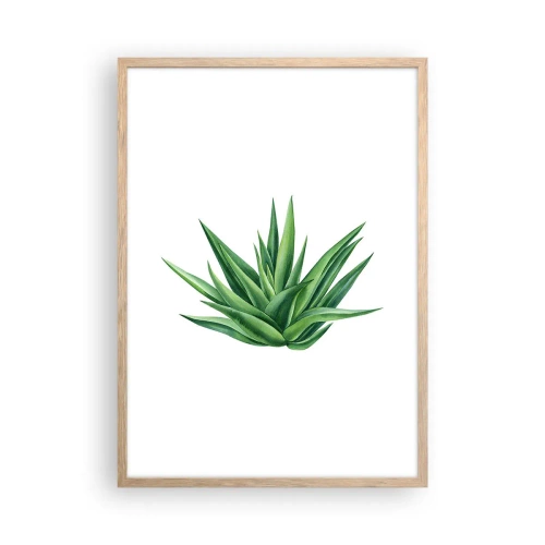 Plakát v rámu světlý dub - Zelená – síla – život - 50x70 cm