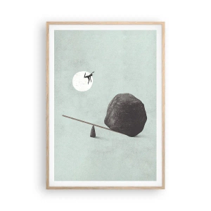 Plakát v rámu světlý dub - Splněný sen - 70x100 cm