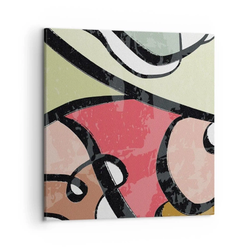Obraz na plátně - Piruety uprostřed barev - 50x50 cm