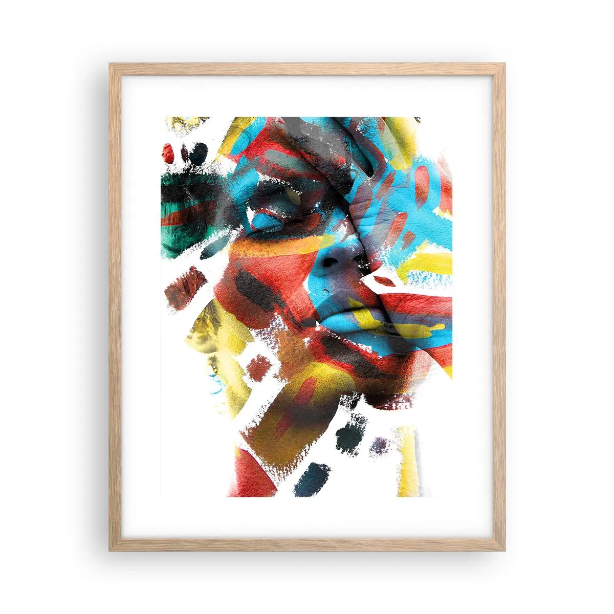 Plakát v rámu světlý dub - Pestrá osobnost - 40x50 cm