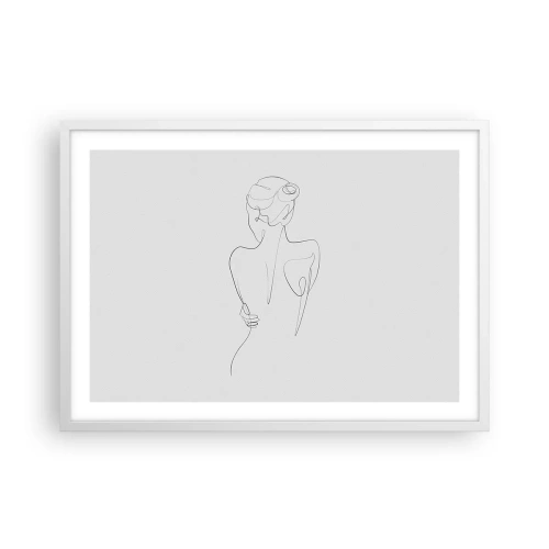 Plakát v bílém rámu - Hudba těla - 70x50 cm