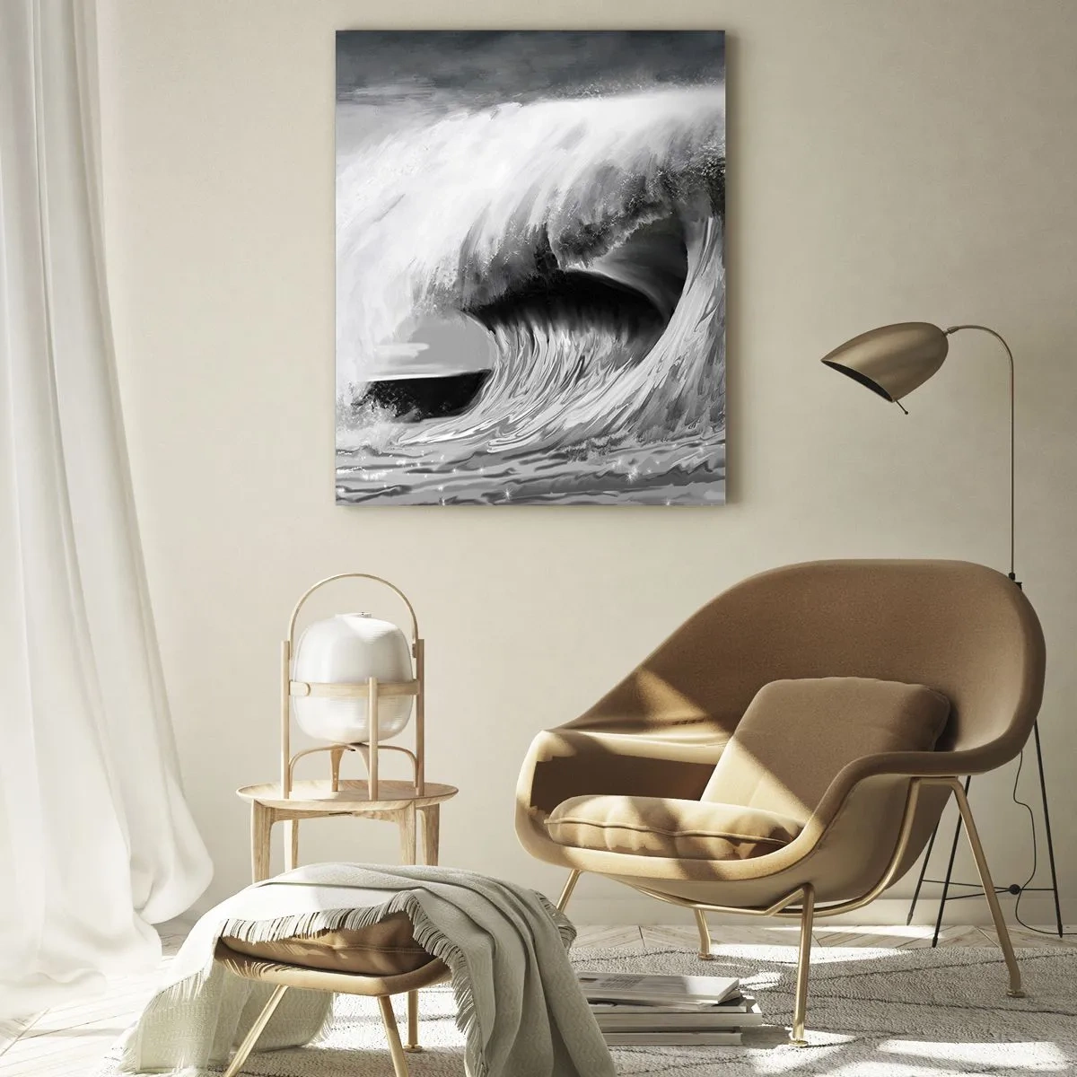 Obraz na skle - Hněv oceánu - 50x70 cm