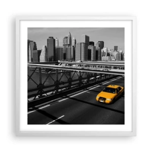 Plakát v bílém rámu - Barva velkoměsta - 50x50 cm