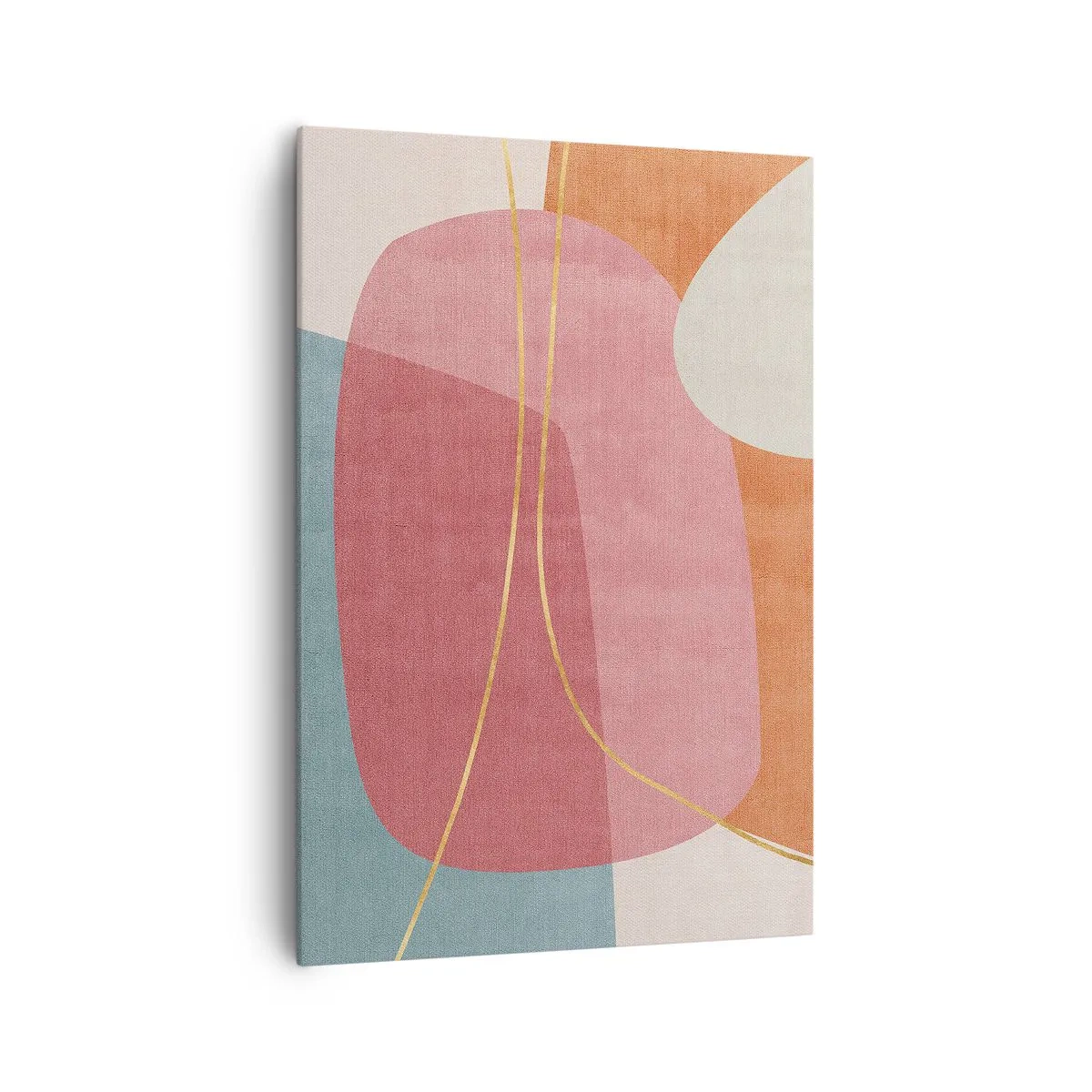 Obraz na plátně - Pastelová kompozice se zlatou nití - 70x100 cm