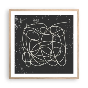 Plakát v rámu světlý dub - Toulání myslí - 60x60 cm