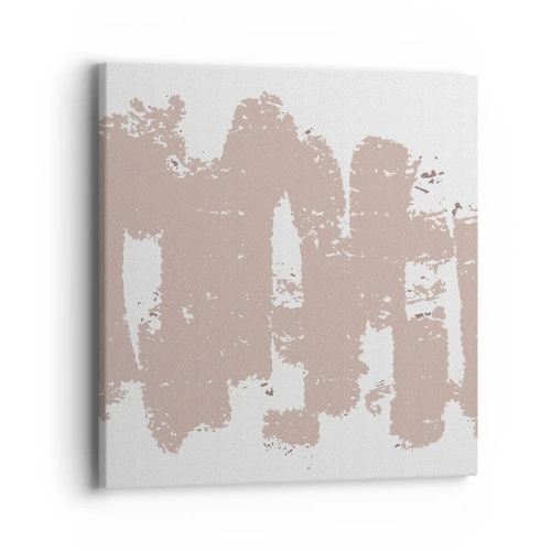 Obraz na plátně - Abstrakce v jemné růžové - 40x40 cm