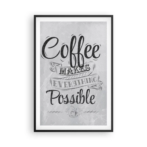 Plakát v černém rámu - Proč nemilovat kávu? - 61x91 cm