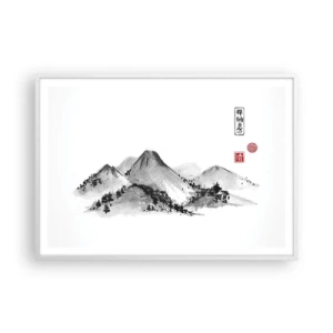 Plakát v bílém rámu - Za hranicí vzdálenosti - 100x70 cm