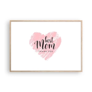 Plakát v rámu světlý dub - Vždy pravá chvíle - 100x70 cm