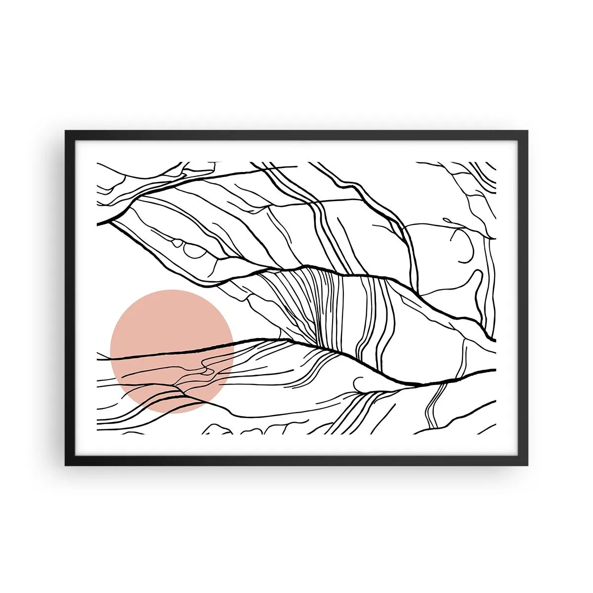 Plakát v černém rámu - V síti větviček - 70x50 cm