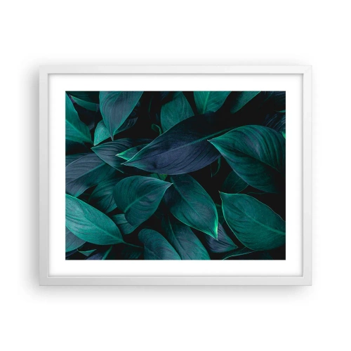 Plakát v bílém rámu - Zeleň sama o sobě - 50x40 cm