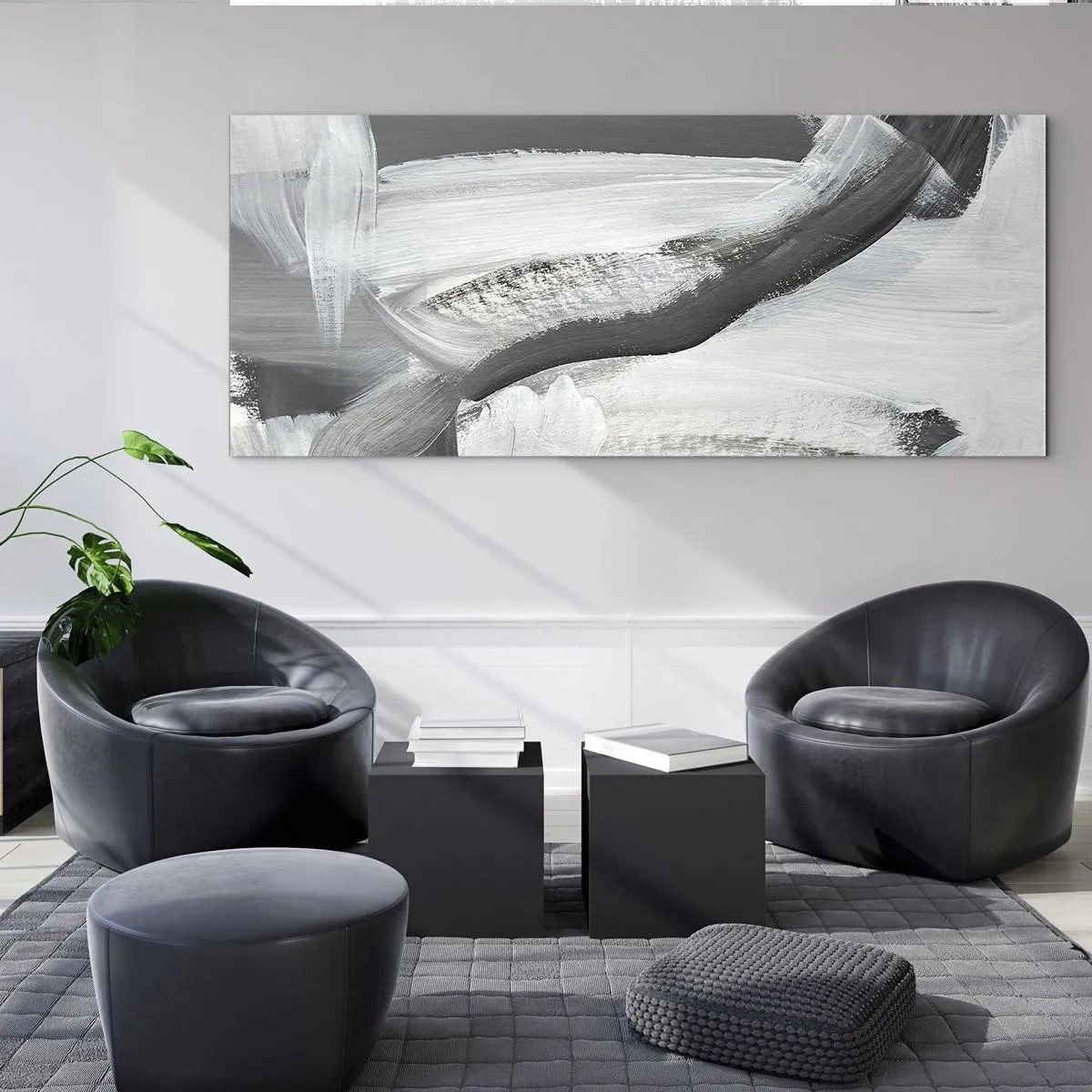 Obraz na skle - Pevným pohybem - 140x50 cm