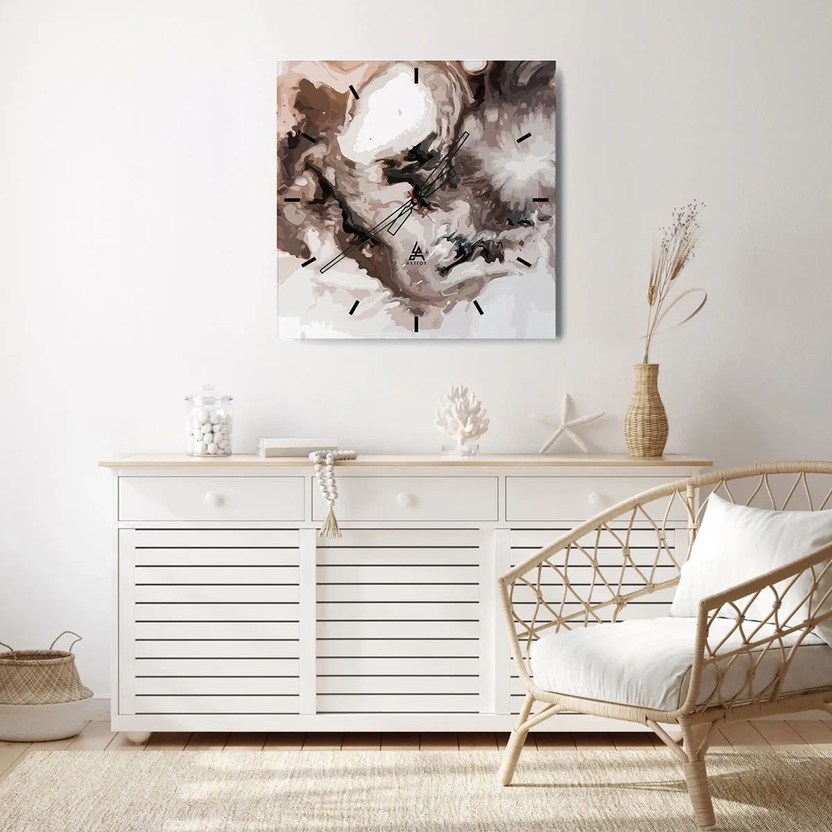 Nástěnné hodiny - Zrození galaxie - 40x40 cm