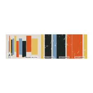 Vzor Fototapety Samolepicí Deluxe Sticker - Záznam hudby - Minimalismus, Obdélníky, Tvary - 100x30 cm